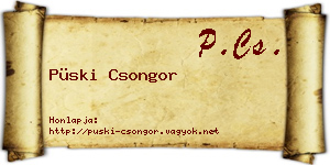 Püski Csongor névjegykártya